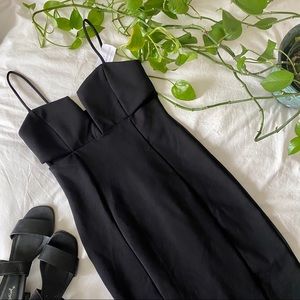 Windsor V-Neck Slit Black Party Dress NWT